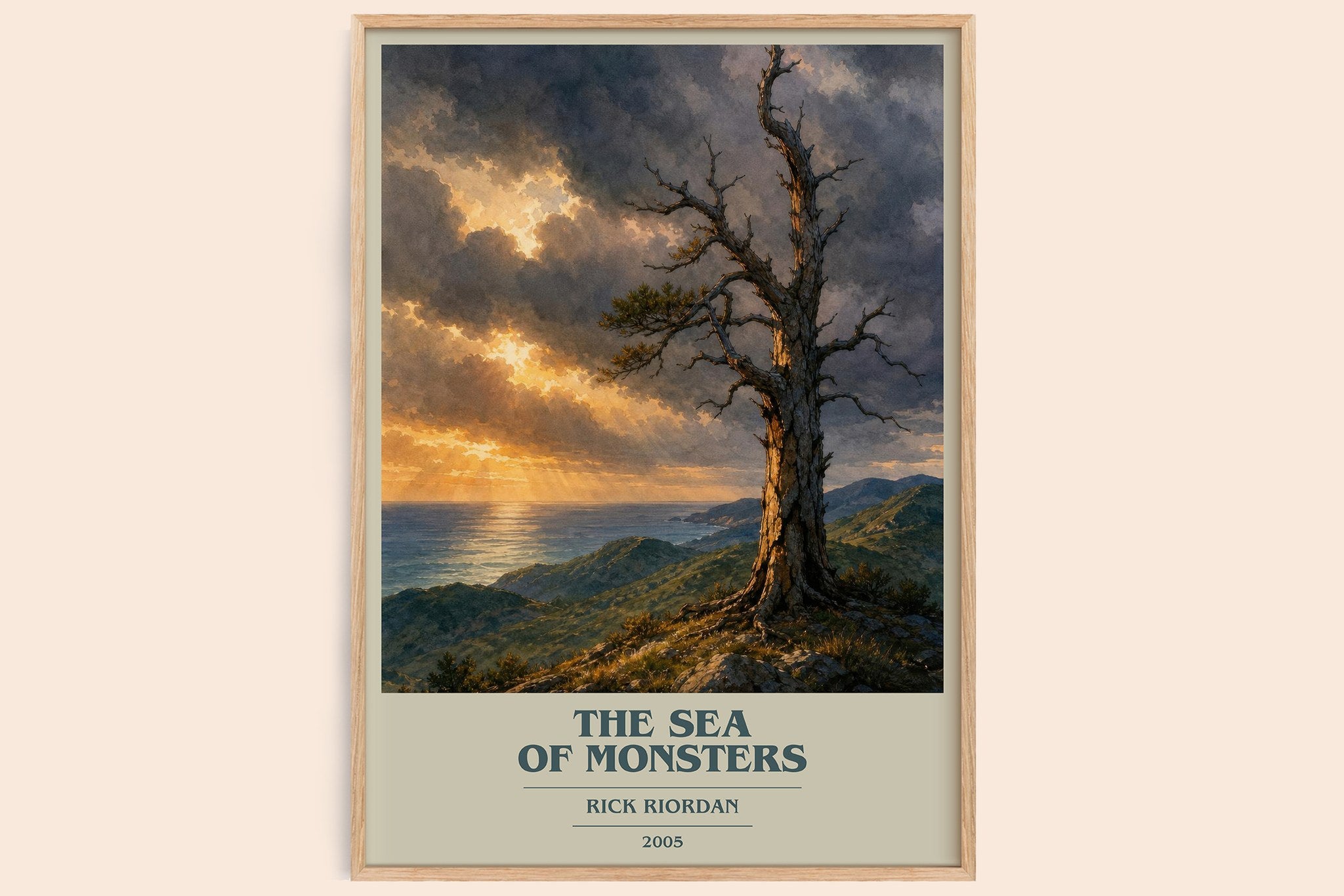 The Sea of Monsters Book Cover Poster by Rick Riordan