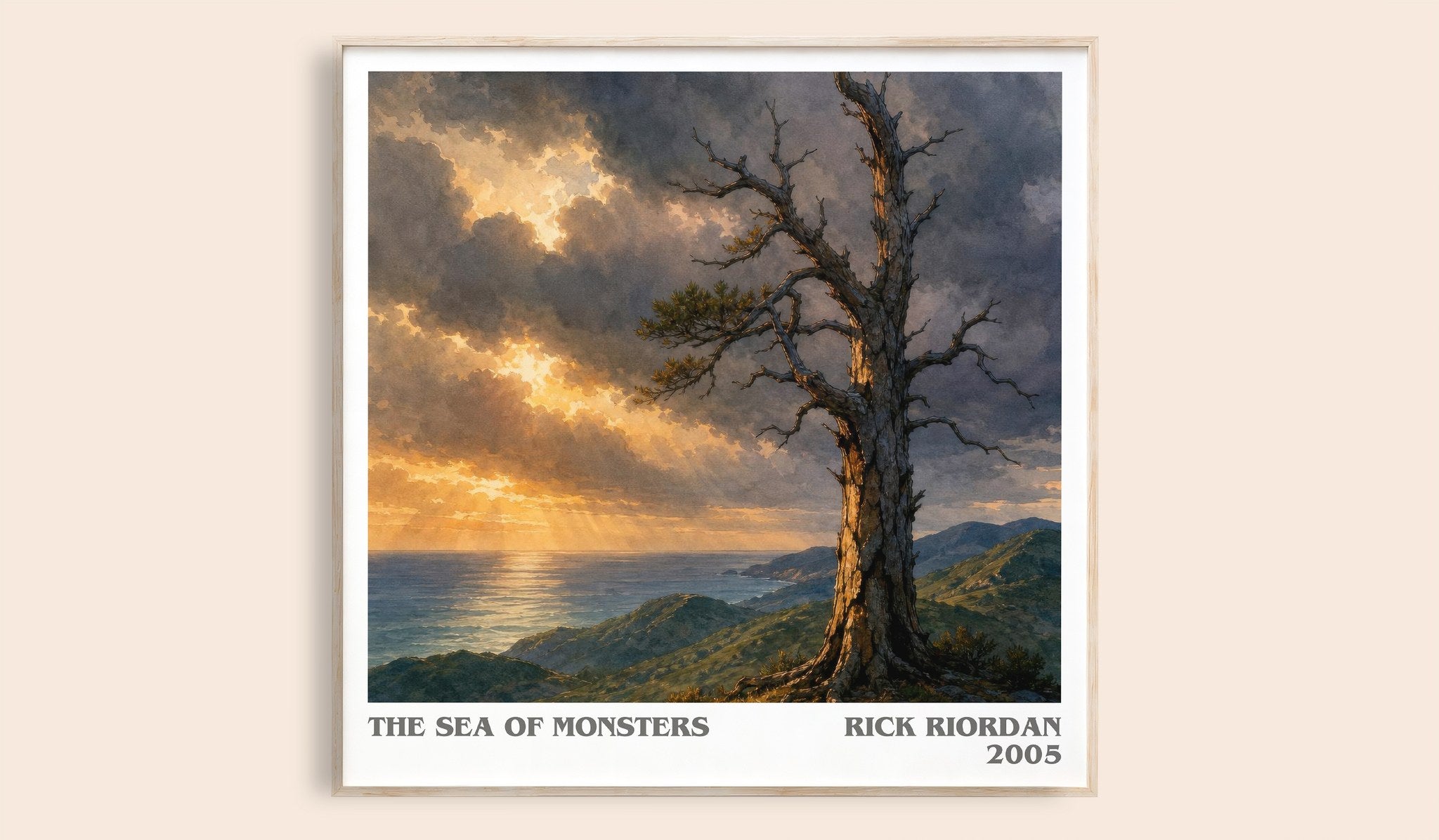 The Sea of Monsters Literary Art Print by Rick Riordan