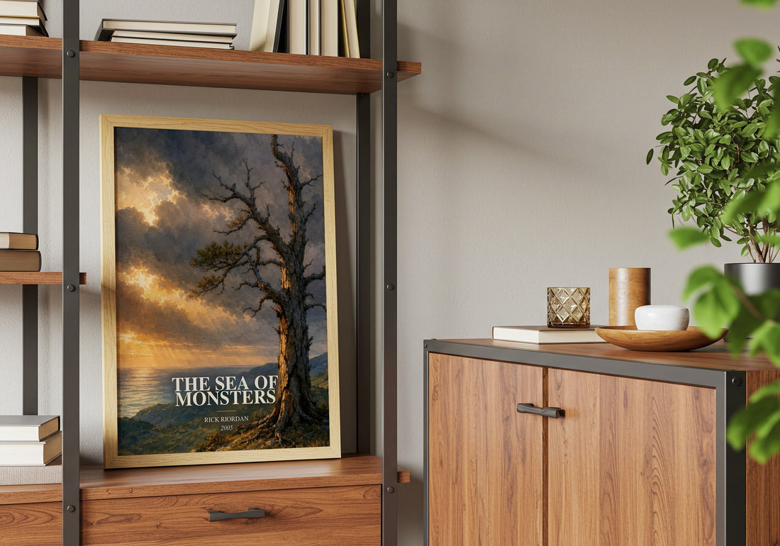 The Sea of Monsters book watercolour illustration paper finish options – matte satin gloss