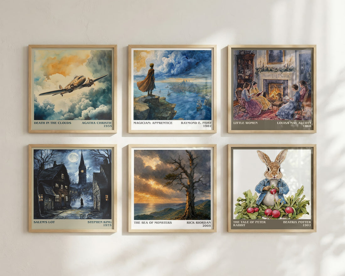 The Sea of Monsters literary art print colour and style options – Rick Riordan book art (mockup)