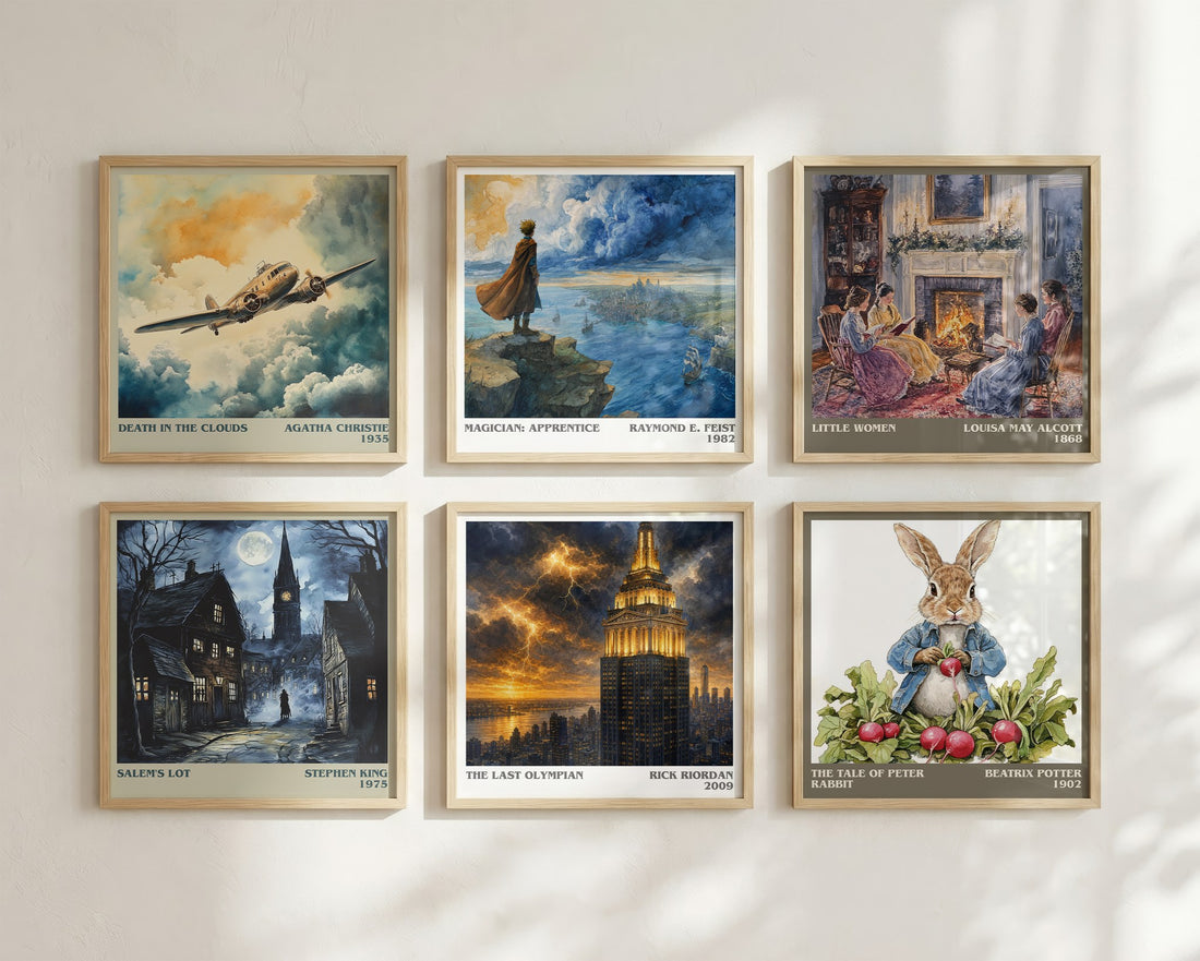 The Last Olympian literary art print colour and style options – Rick Riordan book art (mockup)