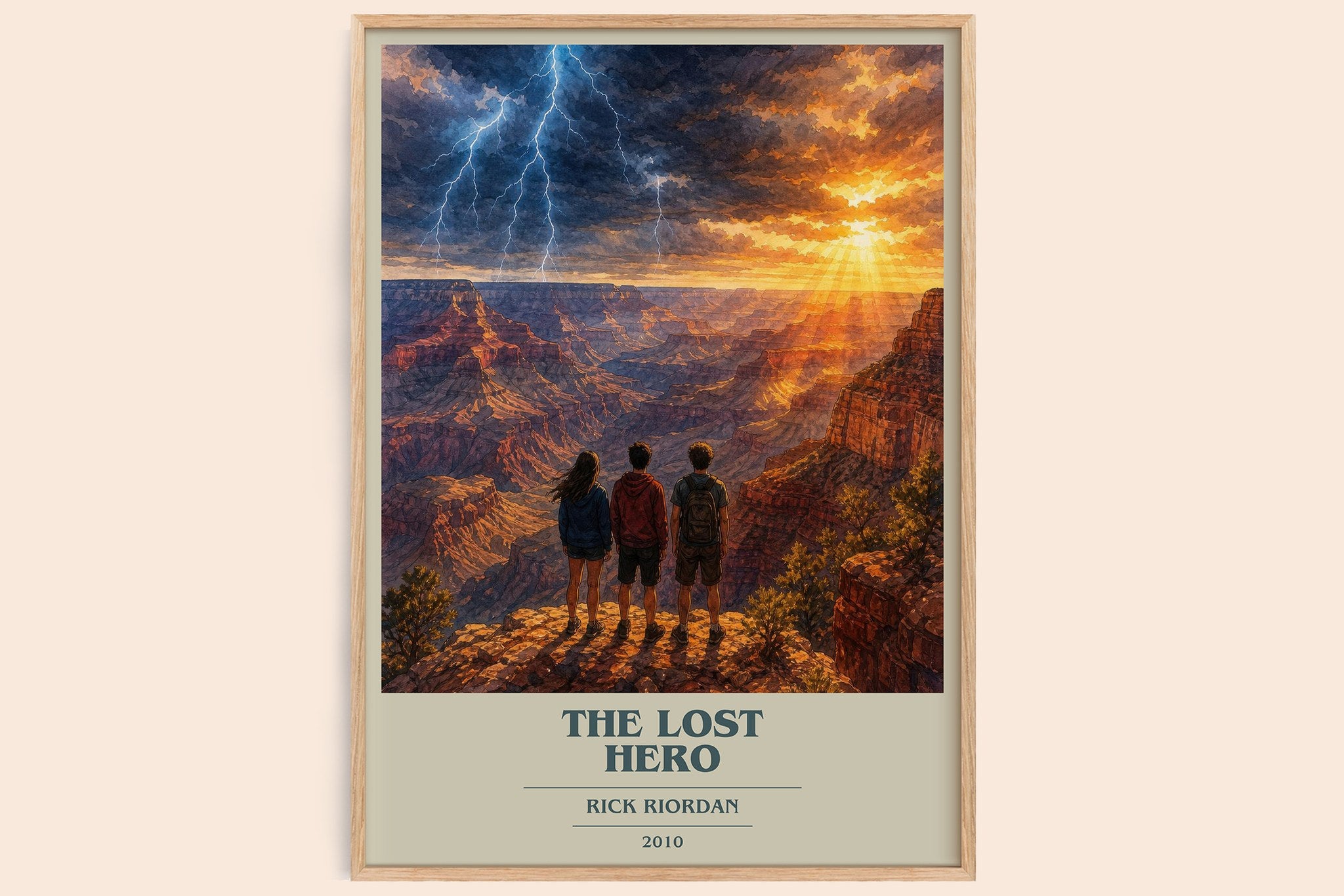 The Lost Hero Book Cover Poster by Rick Riordan