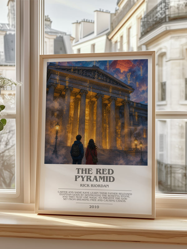 The Red Pyramid bookish poster colour and style options – Rick Riordan book art