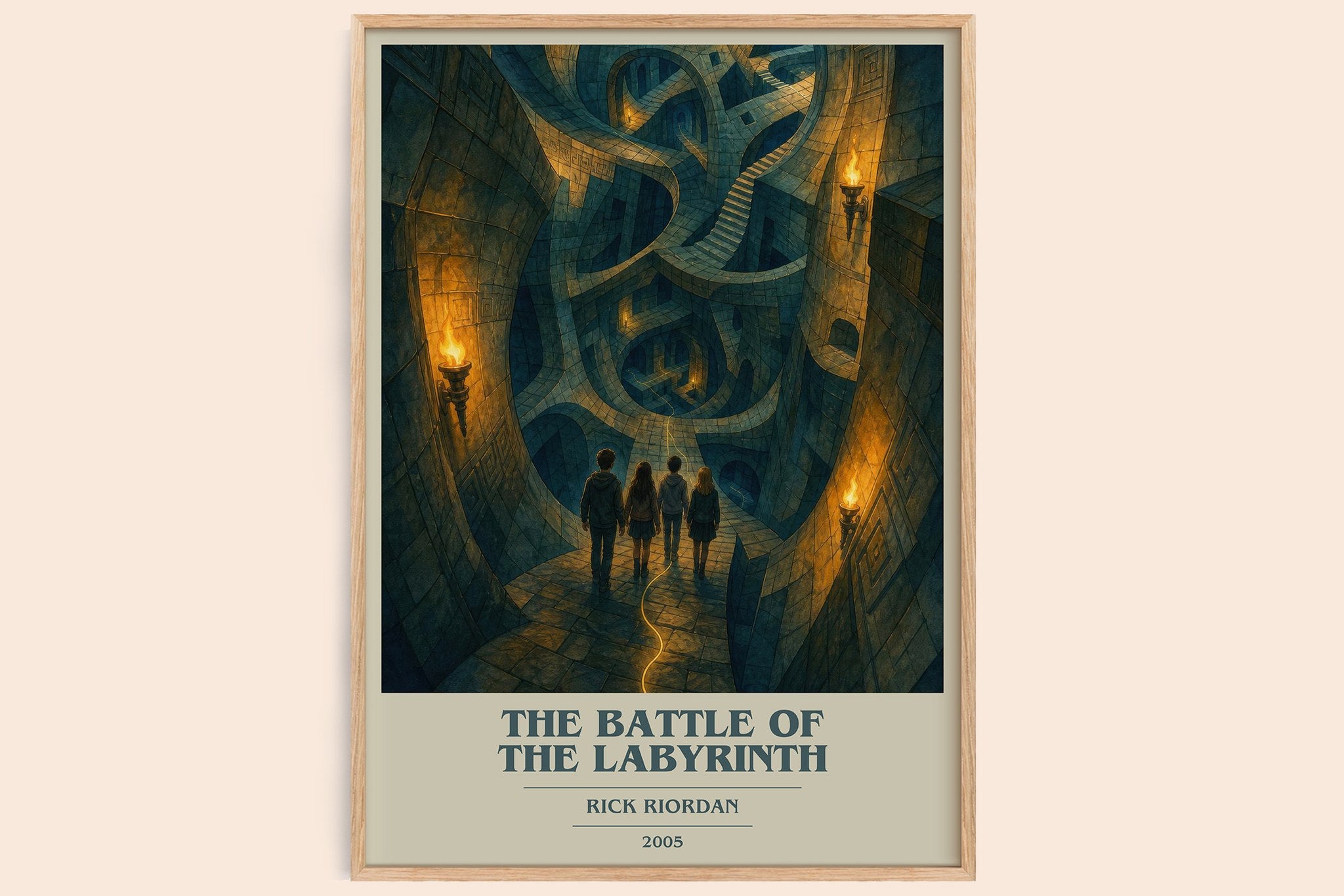 The Battle of the Labyrinth Book Cover Poster by Rick Riordan