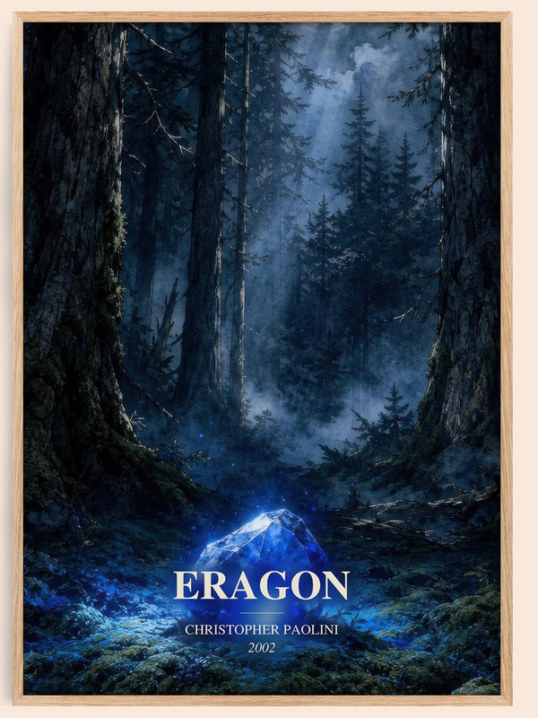 Eragon watercolour book poster by Christopher Paolini – framed literary art print