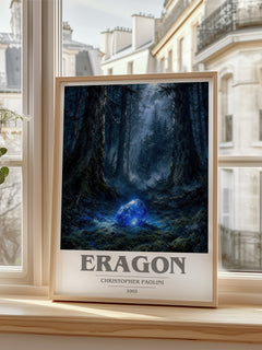 Eragon book cover poster colour and style options – Christopher Paolini book art