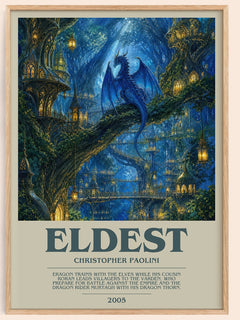 Eldest bookish book poster by Christopher Paolini – framed literary art print