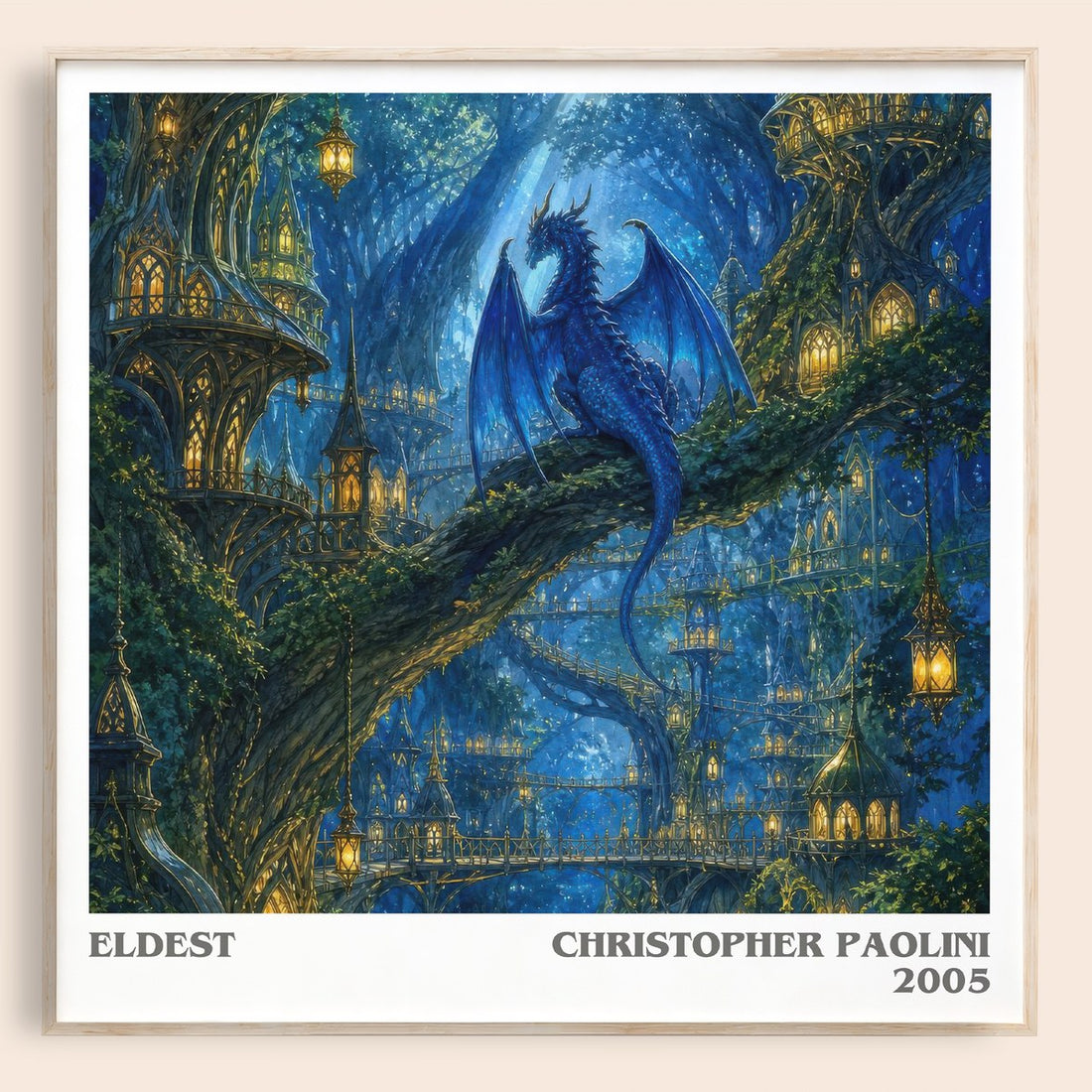 Eldest literary book poster by Christopher Paolini – framed literary art print