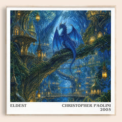 Eldest literary book poster by Christopher Paolini – framed literary art print