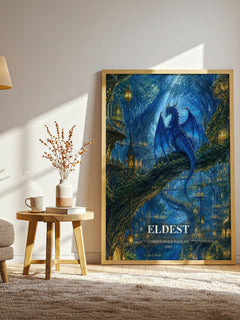 Eldest watercolour print in frame leaning in hallway – fantasy wall art