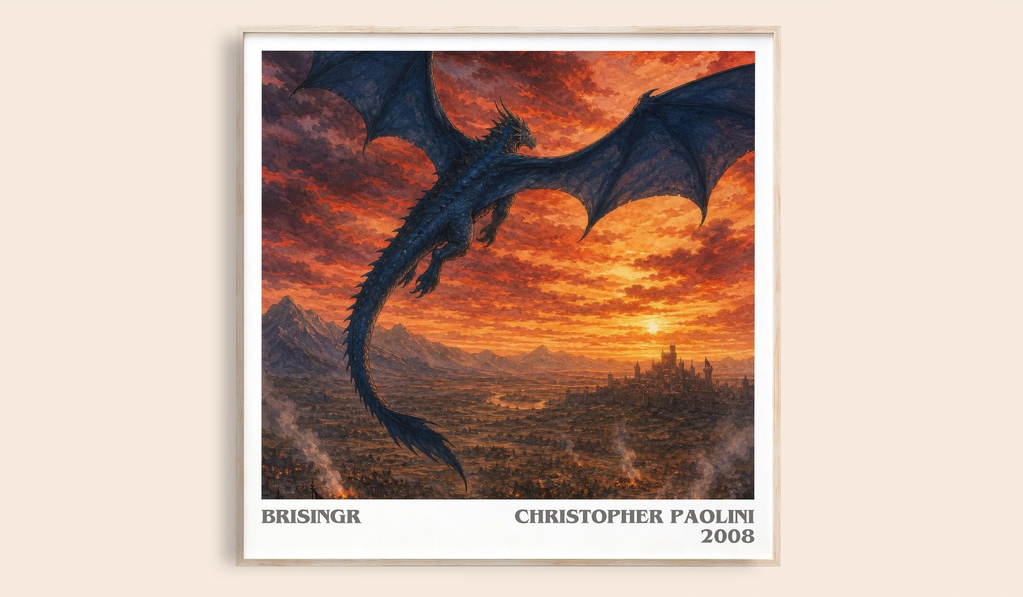 Brisingr Literary Art Print by Christopher Paolini