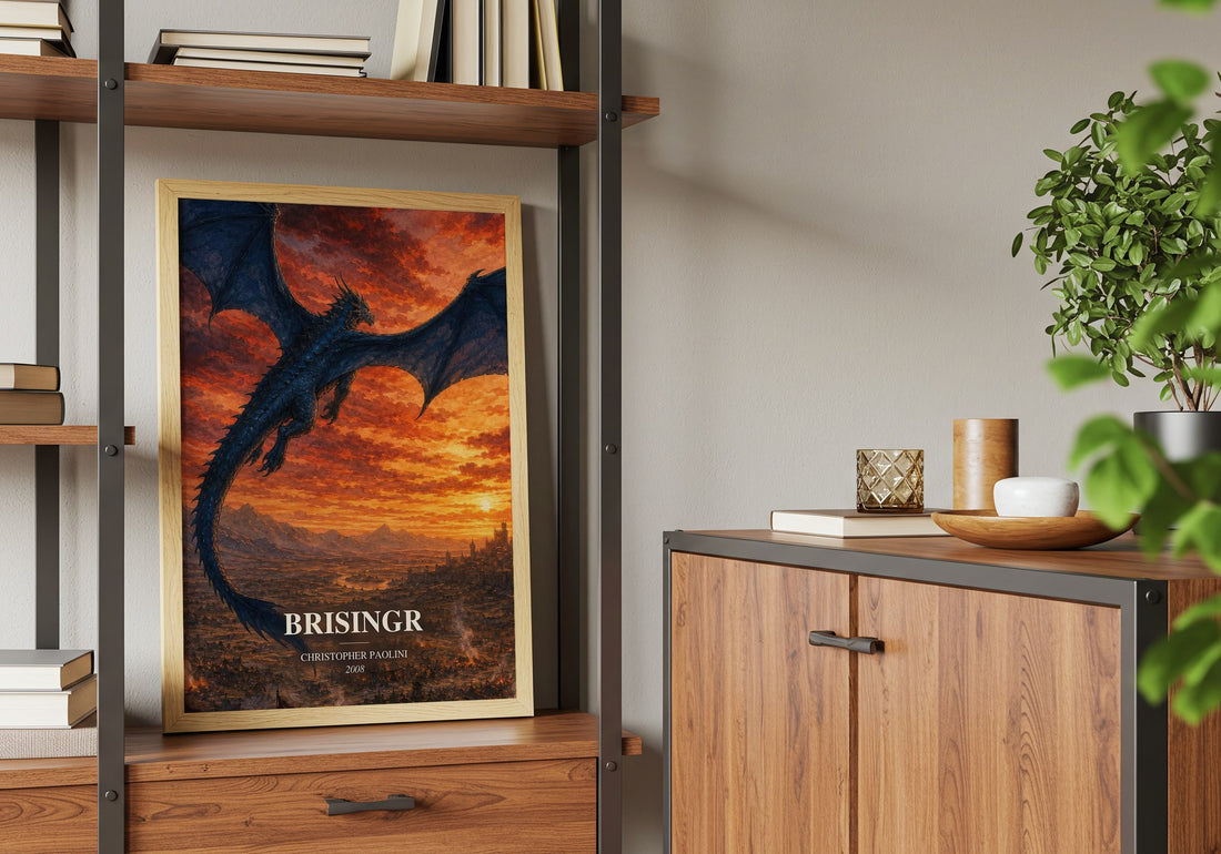 Brisingr book watercolour illustration paper finish options – matte satin gloss