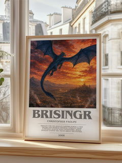 Brisingr bookish poster colour and style options – Christopher Paolini book art