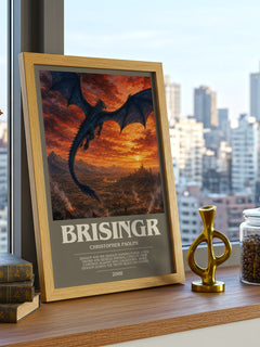 Brisingr bookish print framed by window – literary home decor