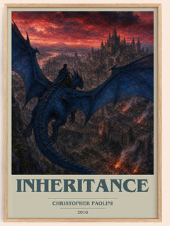 Inheritance book cover book poster by Christopher Paolini – framed literary art print