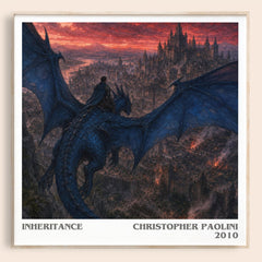 Inheritance literary book poster by Christopher Paolini – framed literary art print