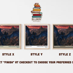 Inheritance literary print in frame leaning in hallway – fantasy wall art