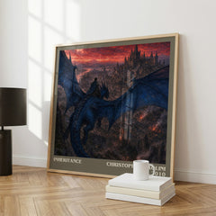 Inheritance literary print framed by window – literary home decor