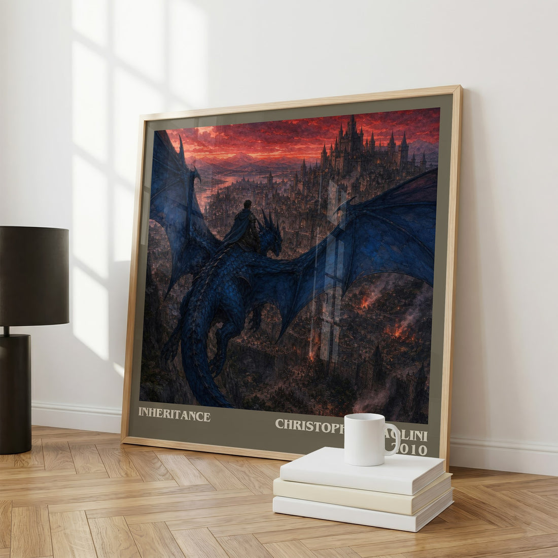 Inheritance literary print framed by window – literary home decor