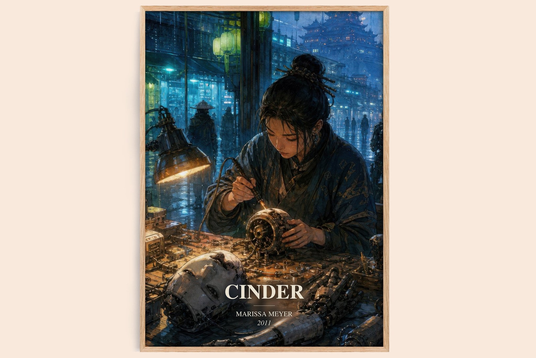 Cinder Book Watercolour Illustration by Marissa Meyer
