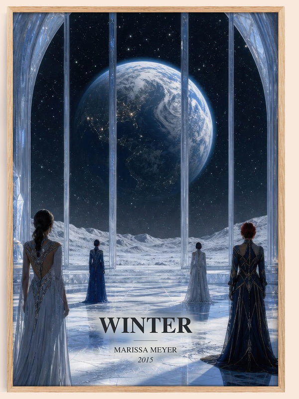 Winter watercolour book poster by Marissa Meyer – framed literary art print