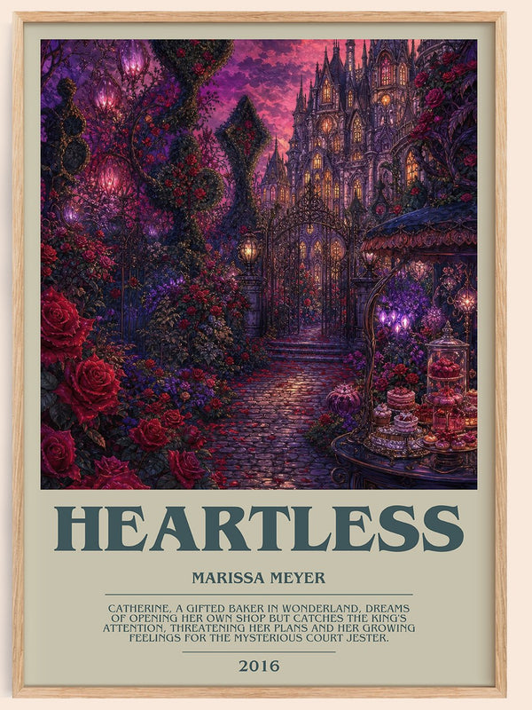Heartless bookish book poster by Marissa Meyer – framed literary art print