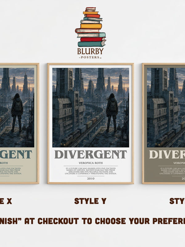 Divergent bookish print in frame leaning in hallway – dystopian wall art