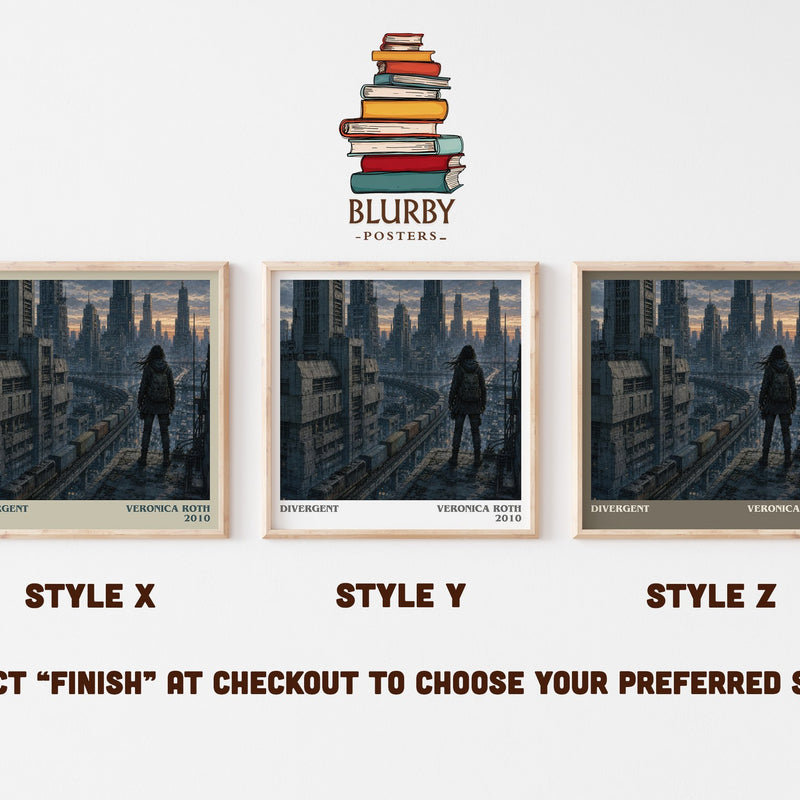 Divergent literary print in frame leaning in hallway – dystopian wall art