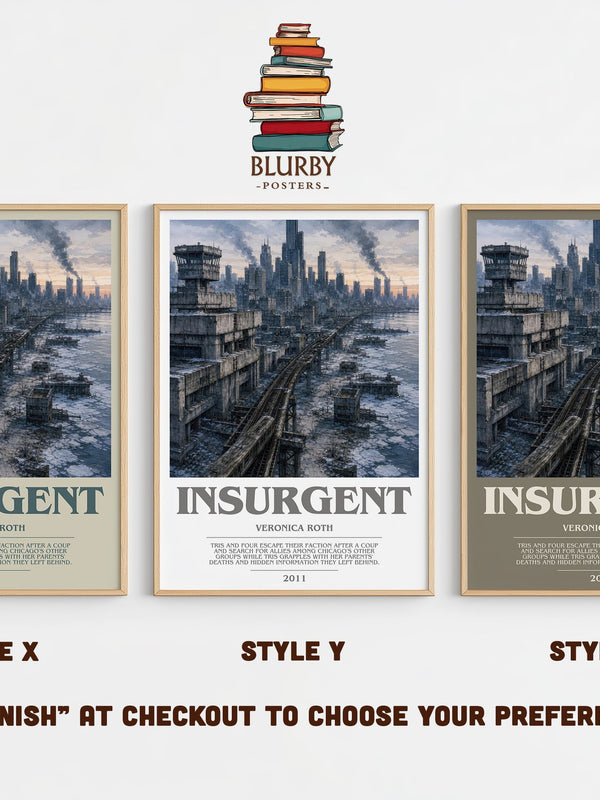 Insurgent bookish print in frame leaning in hallway – dystopian wall art
