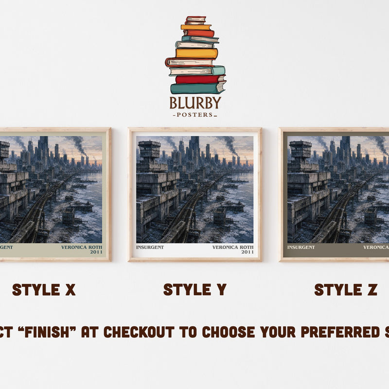 Insurgent literary print in frame leaning in hallway – dystopian wall art