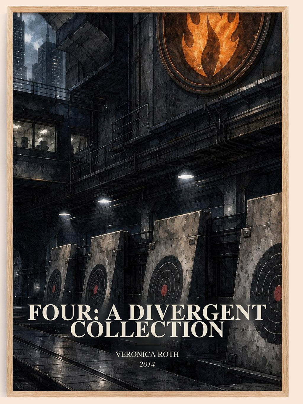 Four: A Divergent Collection watercolour book poster by Veronica Roth – framed literary art print
