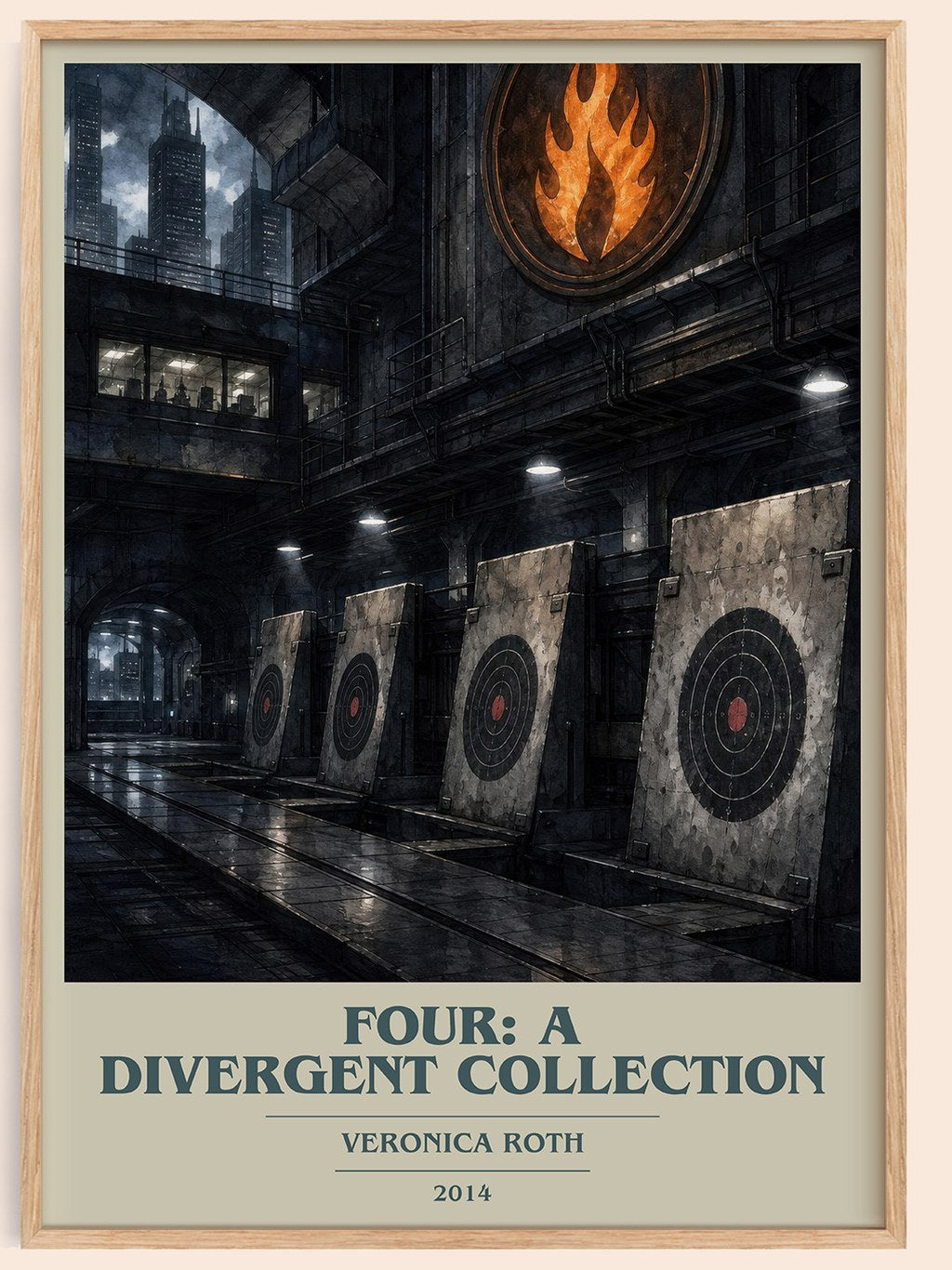 Four: A Divergent Collection book cover book poster by Veronica Roth – framed literary art print