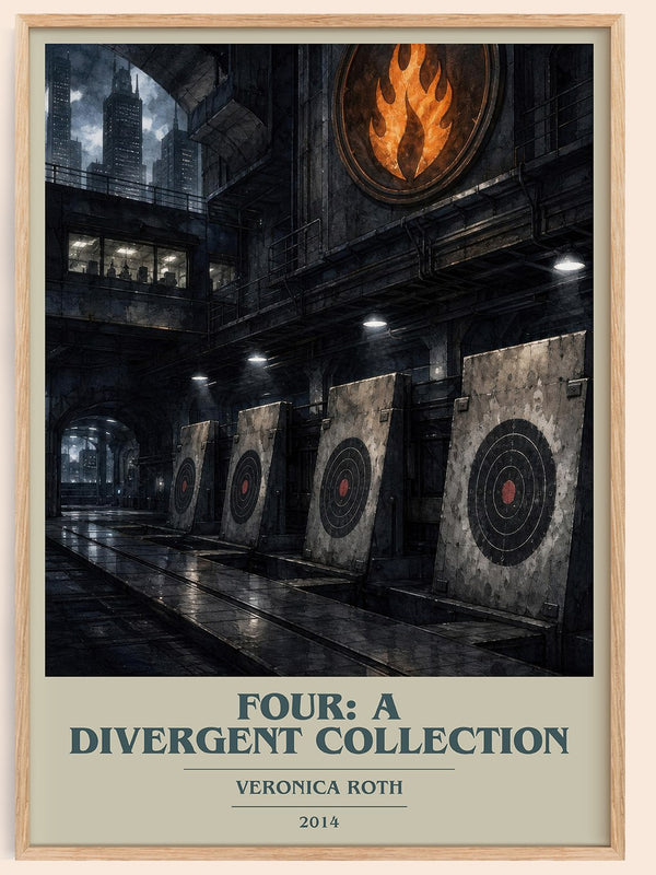Four: A Divergent Collection book cover book poster by Veronica Roth – framed literary art print