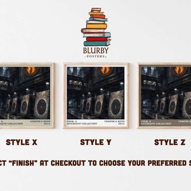 Four: A Divergent Collection literary print in frame leaning in hallway – young adult wall art