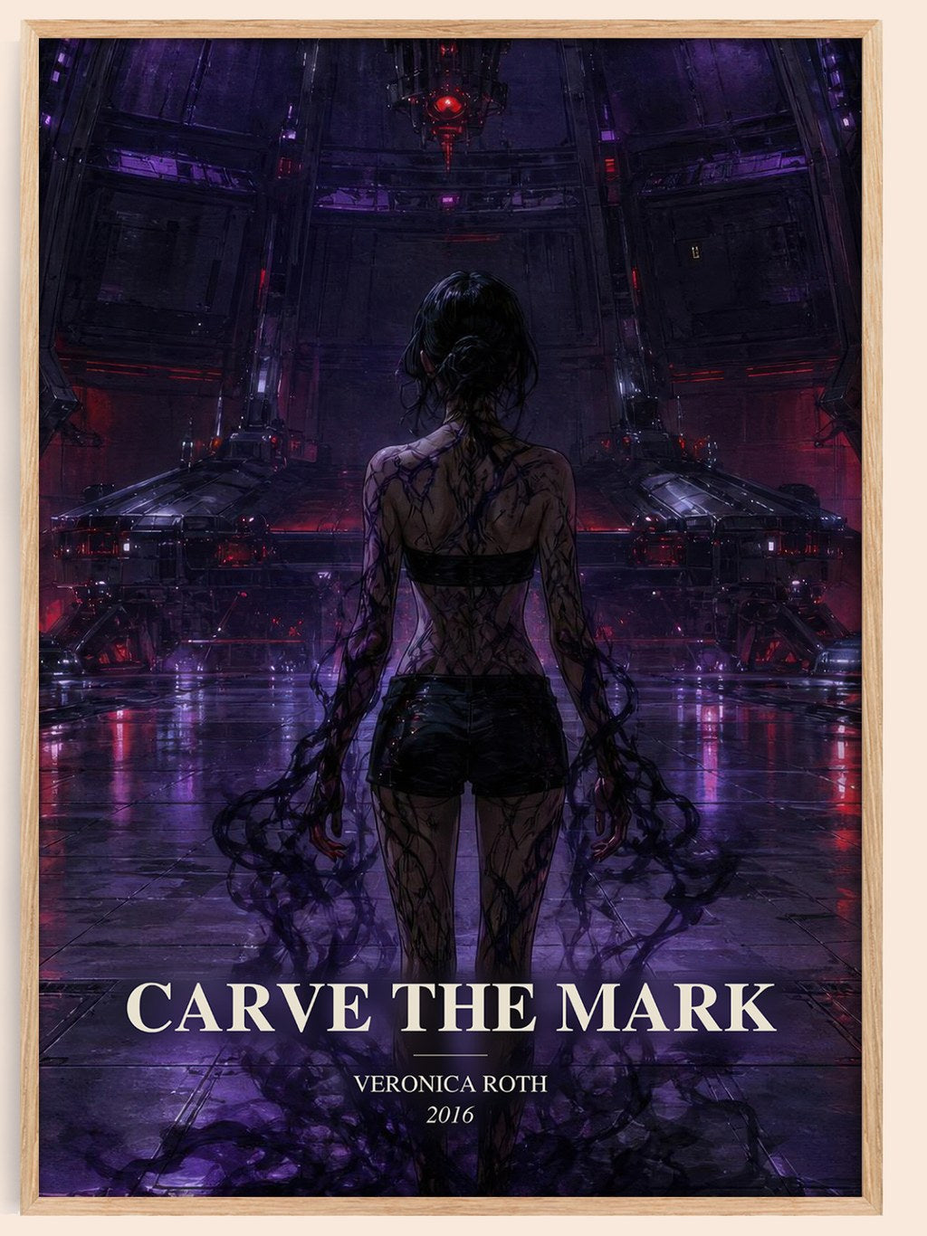 Carve the Mark watercolour book poster by Veronica Roth – framed literary art print
