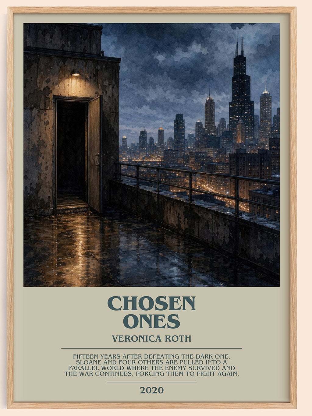 Chosen Ones bookish book poster by Veronica Roth – framed literary art print