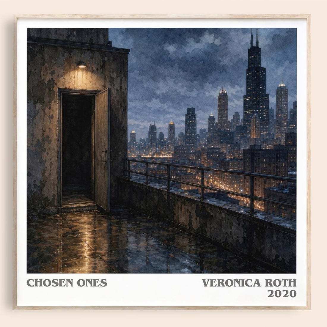 Chosen Ones literary book poster by Veronica Roth – framed literary art print