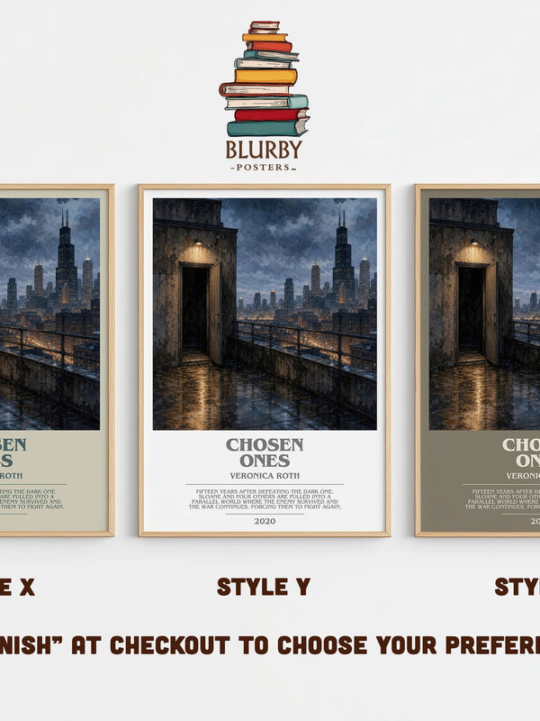 Chosen Ones bookish print in frame leaning in hallway – fantasy wall art