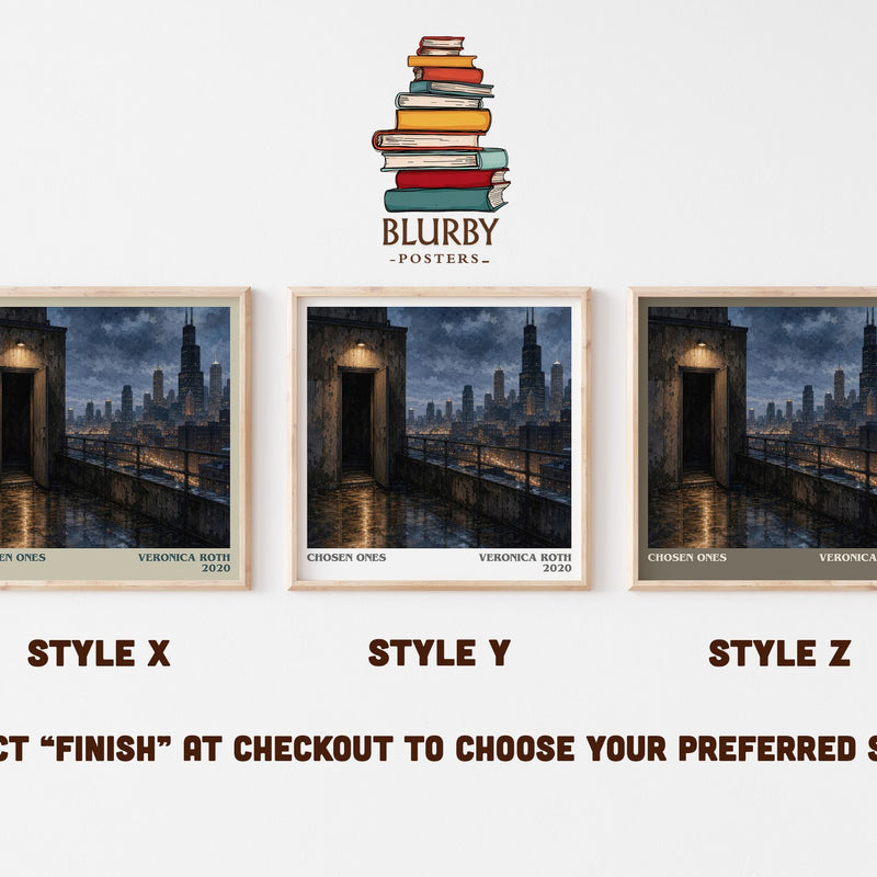 Chosen Ones literary print in frame leaning in hallway – fantasy wall art