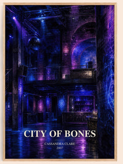 City of Bones watercolour book poster by Cassandra Clare – framed literary art print