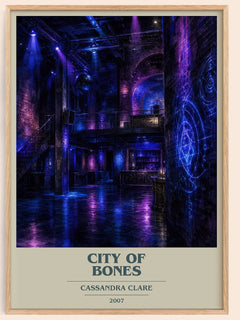 City of Bones book cover book poster by Cassandra Clare – framed literary art print