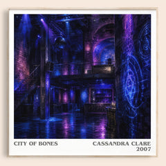 City of Bones literary book poster by Cassandra Clare – framed literary art print