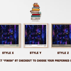 City of Bones literary print in frame leaning in hallway – young adult wall art