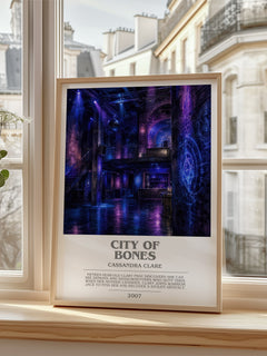 City of Bones bookish poster colour and style options – Cassandra Clare book art