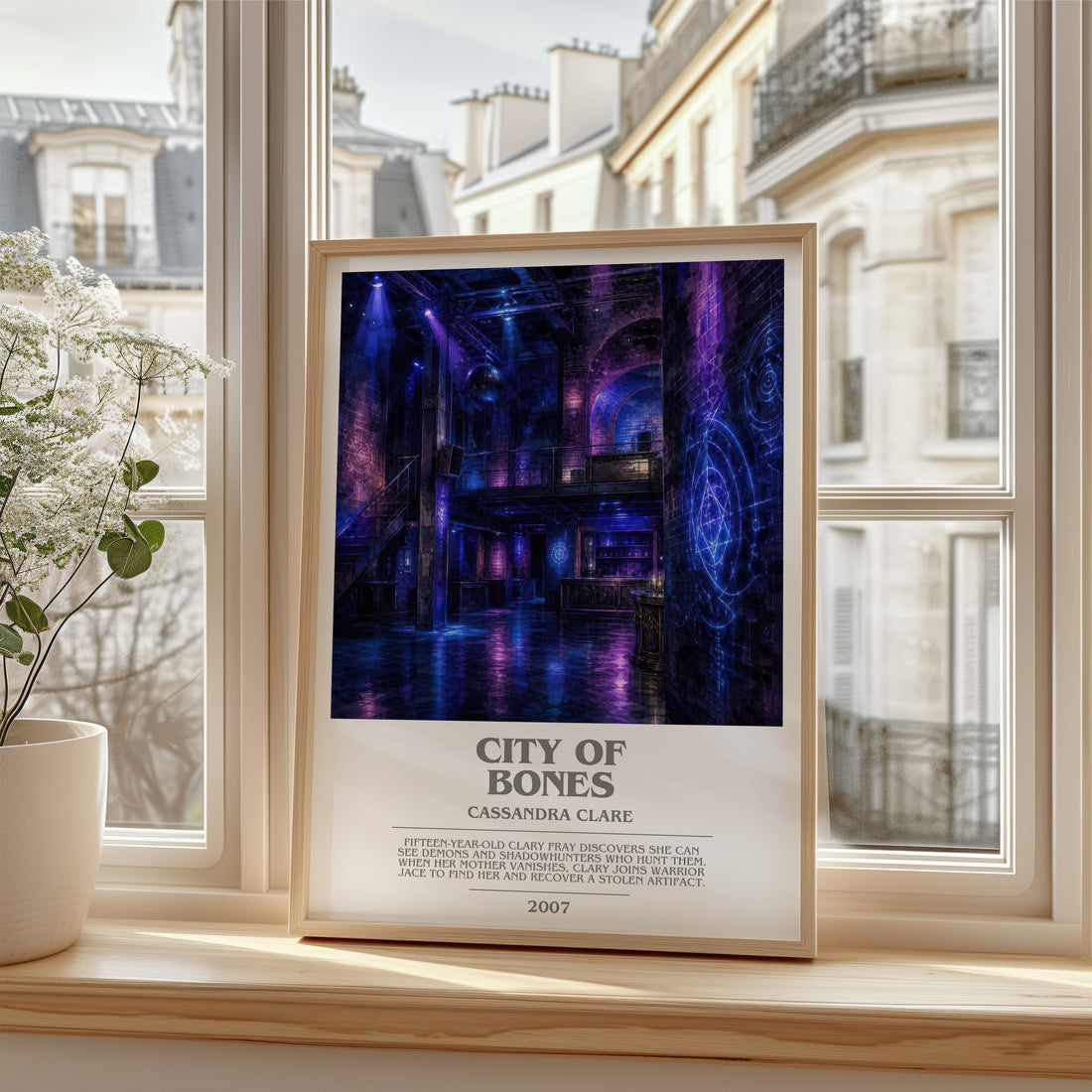 City of Bones bookish poster colour and style options – Cassandra Clare book art
