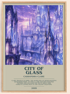 City of Glass Bookish Wall Art by Cassandra Clare – framed poster
