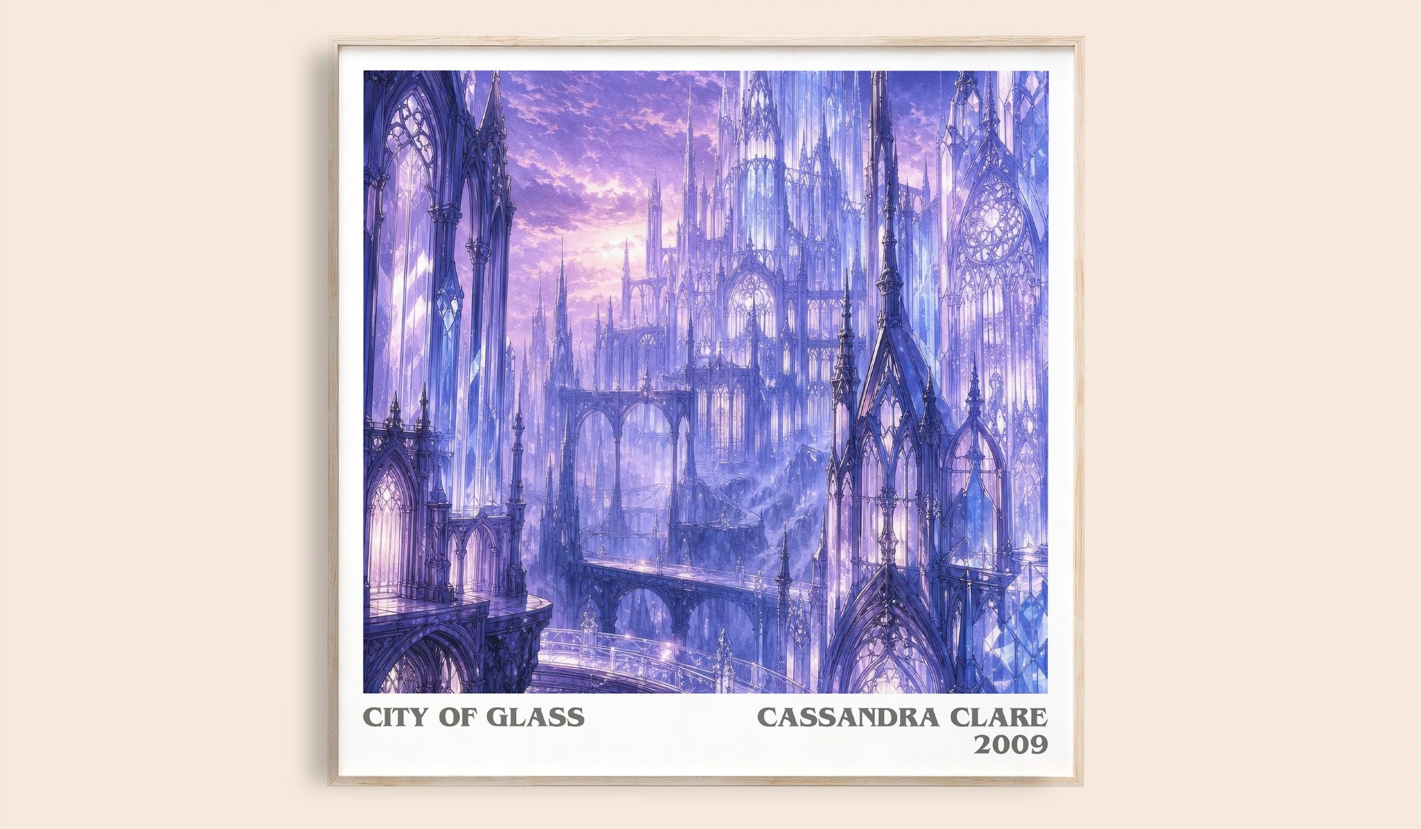 City of Glass Literary Art Print by Cassandra Clare