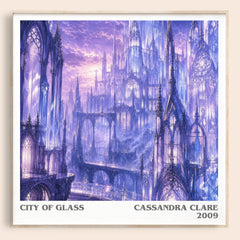 City of Glass literary book poster by Cassandra Clare – framed literary art print