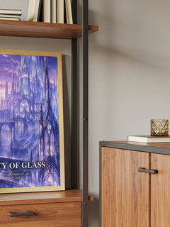 City of Glass book watercolour illustration paper finish options – matte satin gloss