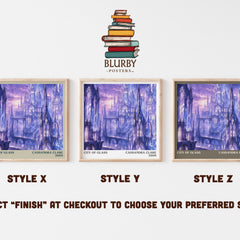 City of Glass literary print in frame leaning in hallway – young adult wall art